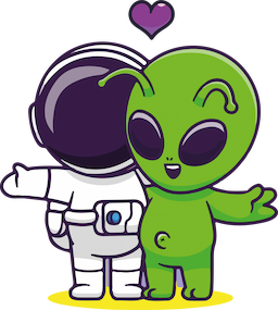 Alien y astronauta