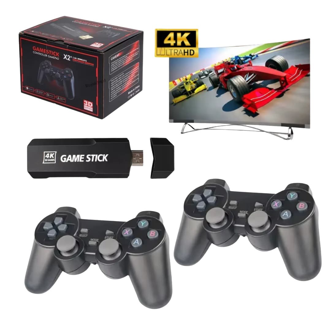 Consola Retro Gamestick controller Gamepad Wireless de Fomo Argentina - Consola retro compacta con cientos de juegos clásicos y conexión directa a la TV. Incluye controles inalámbricos para disfrutar una experiencia cómoda, divertida y lista para jugar en segundos.

Características

Consola tipo Game Stick
Conexión HDMI para TV y monitores
Controles Gamepad inalámbricos
Compatible con múltiples emuladores
Sistema plug & play